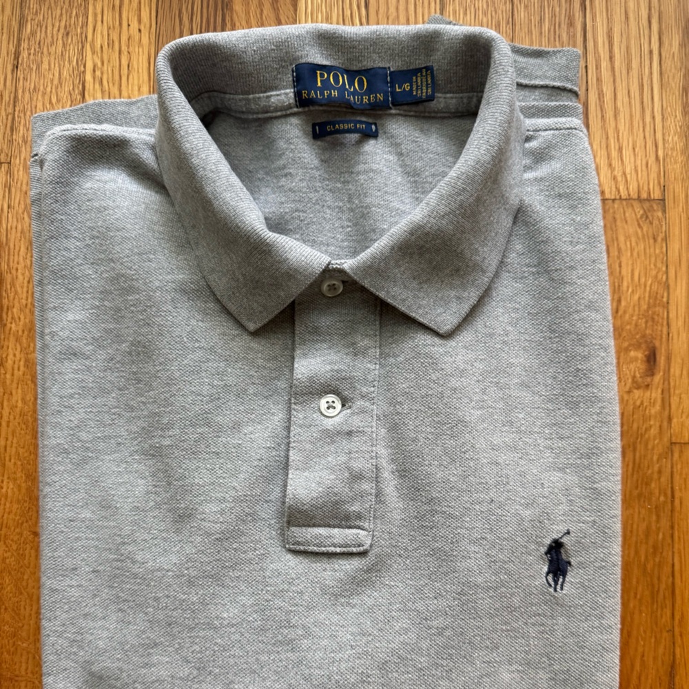 Ralph Lauren Light Gray Polo Shirt for Men LG